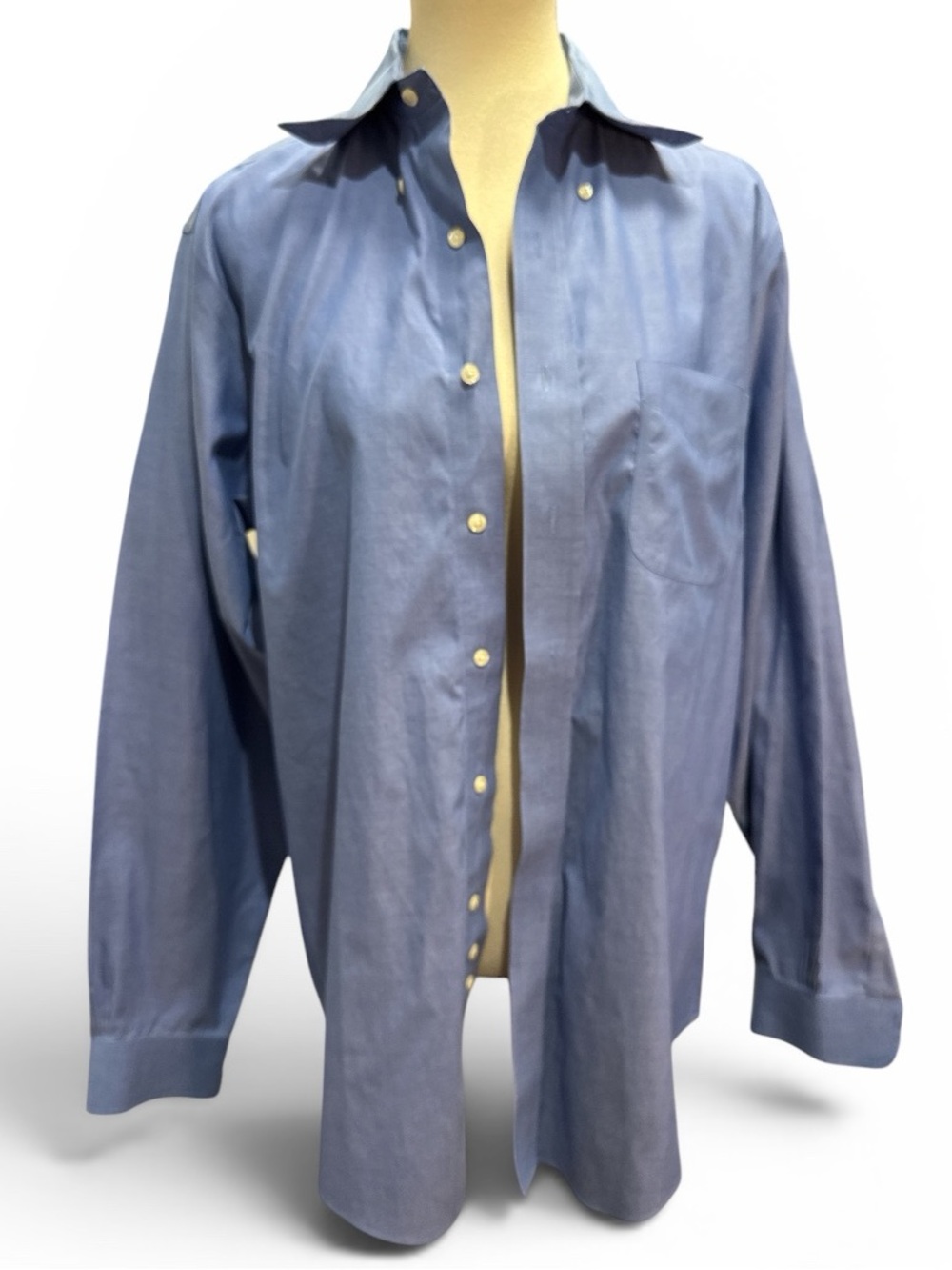 Brooks Brothers Light Blue Men's Button-Front Dress Shirt #589